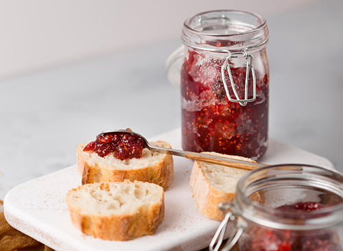 Raspberries with jam recipesinbox